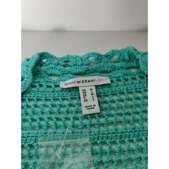 Isaac Mizrahi Live!‎ Womens Green Knit Short Sleeve Cardigan Sweater Sz M - Picture 5 of 8